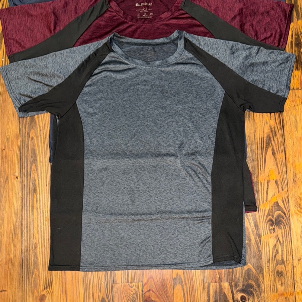 Real Essentials 5 Pack Men’s Short Sleeve Dry Fit Active Crew Neck Tee Shirts - Picture 7 of 14